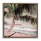 Stupell Industries Palm Tree Shadow on Sand Framed Floater Canvas Wall Art Design by Danita Delimont